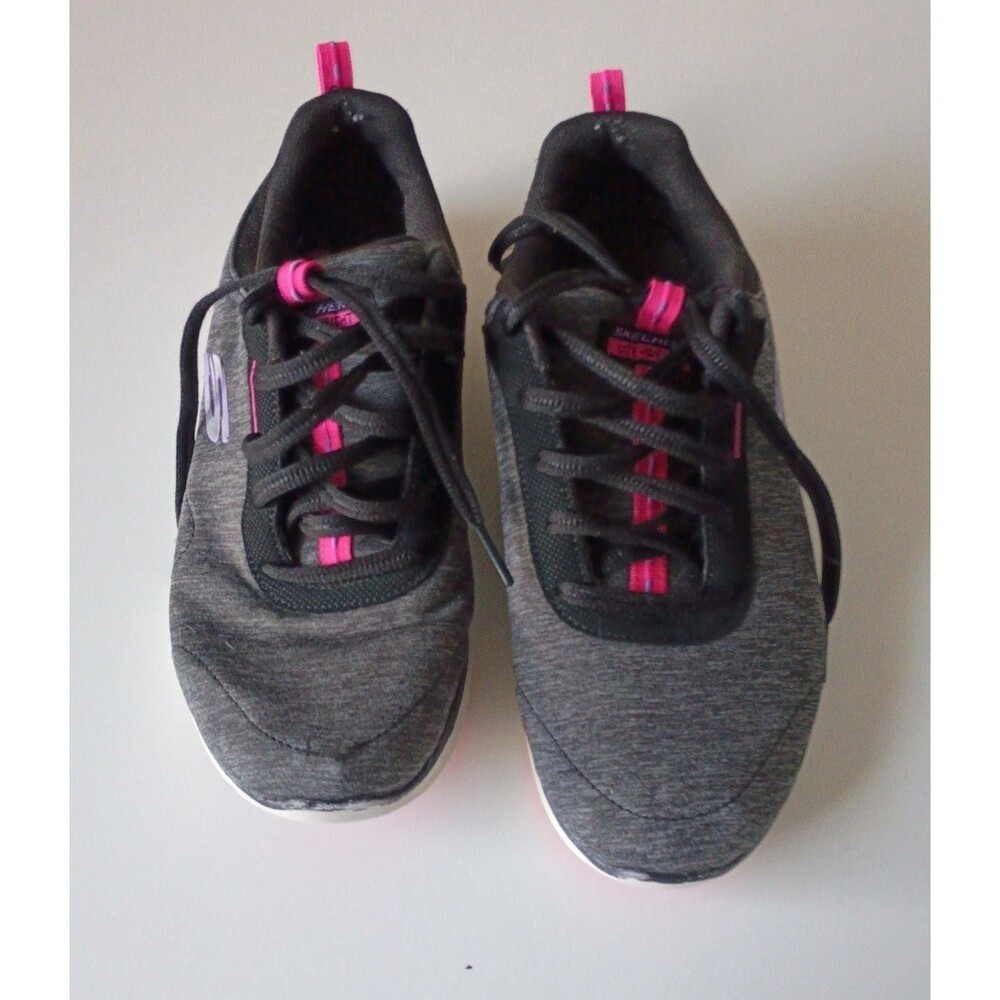 Skechers Women's Flex Appeal 3.0 Steady Energy Lace-Up Sneakers Black/Pink